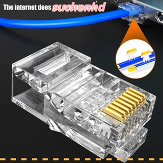 Suchenhd สายเคเบิลกิกะบิต โมดูลาร์ ตัวเชื่อมต่อ CAT6 RJ45 ปลั๊ก UTP 8Pin คุณภาพสูง อุปกรณ์เสริม ทนทาน