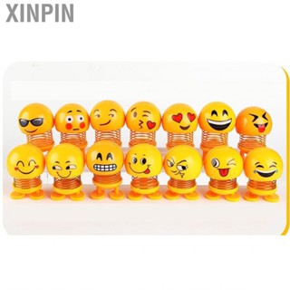 Xinpin Spring Bobble Head Toy Cute Face Car Emotion Doll Interior Decoration for Dashboard