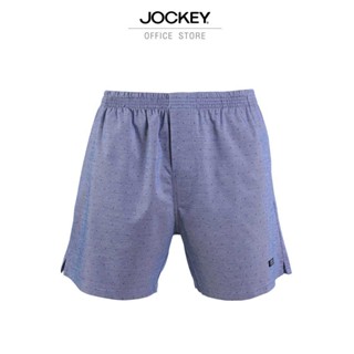 JOCKEY UNDERWEAR กางเกงบ็อกเซอร์ SLEEPWEAR รุ่น KU JKB7378 BOXER สีน้ำเงิน กางเกง บ็อกเซอร์ เสื้อผ้าผู้ชาย
