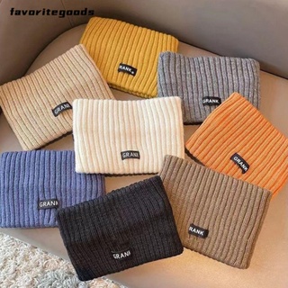 Favoritegoods ที่คาดผม ผ้าถัก ยืดหยุ่น สีพื้น เครื่องประดับผม เหมาะกับฤดูใบไม้ร่วง ฤดูหนาว สําหรับผู้หญิง