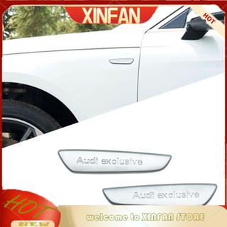 Xinfanfender สติกเกอร์โลโก้ ติดด้านข้างบังโคลน สําหรับ Audi S3 S4 S5 S6 S8 A1 A2 A3 A4 A5 A6 A7 A8 D3 Q2 Q3 Q5 Q6 Q8