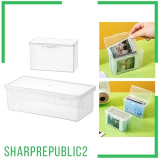 [Sharprepublic2] กล่องเก็บรูปภาพ แบบใส น้ําหนักเบา พกพาง่าย อเนกประสงค์ สําหรับแสตมป์การ์ด