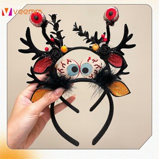 ฮาโลวีนใหม่สีดำสาขาSkullแถบคาดศีรษะสีดำสาขาHairbandตลกสยองขวัญEyeball Hairpin Party Dress Up veemm