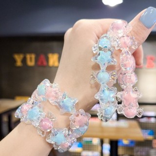 Spring New Cartoon Cream Star Bracelet, Japan and South Korea Cute and Sweet Girl Tie Hair Rope, Fashion Band Headwear