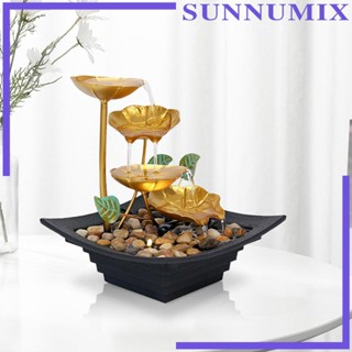 [Sunnimix] น้ําพุตั้งโต๊ะ 4 ชั้น พร้อมสวิตช์ไฟ สําหรับตกแต่ง