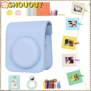 Shououy กรอบรูปเซลฟี่ PU 7 in 1 สําหรับ Fujifilm Instax Mini 12