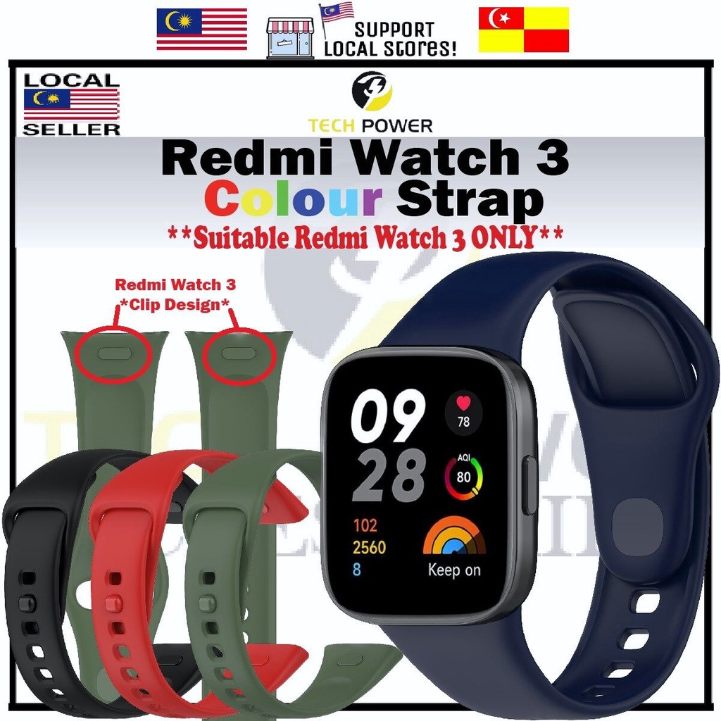 Redmi Watch 3 Strap สายซิลิโคนสี , Tali Jam Redmi Watch 3