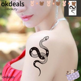 Okdeals รอยสักชั่วคราว รอยสักปลอม กันน้ํา ลายงู