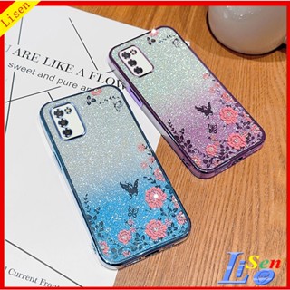 เคส samsung A02S A03S เคสโทรศัพท์มือถือ ลายดอกไม้ ผีเสื้อ สําหรับ Samsung A03 A04 A04E A04S A13 5G A14 A24 A34 A54 5G HYB