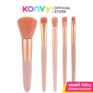 Ashley Peachy Brush Set 5 Items แอชลี่ย์ พีชชี่ บลัช เซท ชุดแปรงแต่งหน้าสีพีช 5 ชิ้น.