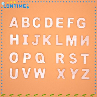 Lontime ลูกปัด ลายตัวอักษร A-Z 10 มม. สีขาว สําหรับทําเครื่องประดับ สร้อยข้อมือ ต่างหู DIY 26 ชิ้น