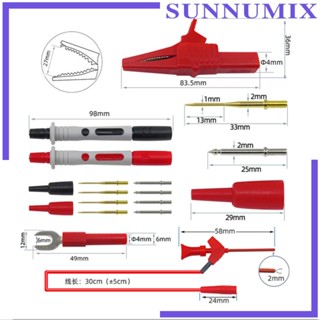 [Sunnimix] ชุดมัลติมิเตอร์ ตะกั่วทดสอบไฟฟ้า พร้อมโพรบ แบบเปลี่ยน สําหรับมัลติมิเตอร์ดิจิทัล