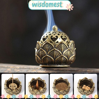 WISDOMEST กระถางธูป รูปดอกบัว แบบกลวง สําหรับตกแต่งบ้าน