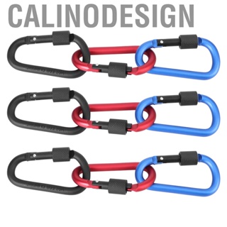 Calinodesign ( 1)9Pcs Aluminium Alloy Thicken 8CM With D‑Shape Buckle Carabiner Backpack