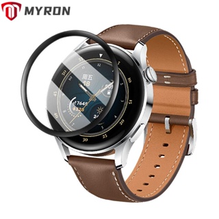 Myron ฟิล์มกันรอยหน้าจอ HD แบบเต็ม สําหรับ Huawei Watch GT 3 2 ชิ้น