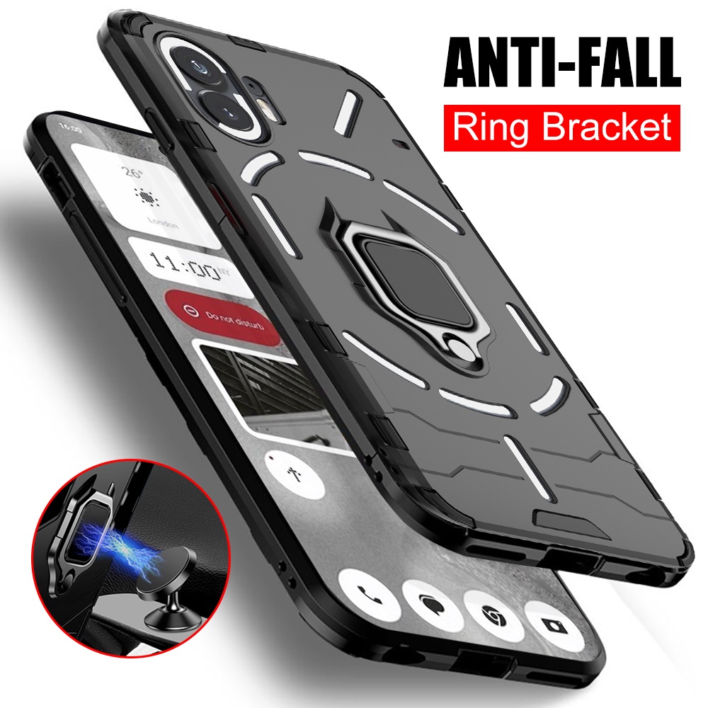 ​เคสโทรศัพท์มือถือ กันกระแทก พร้อมแหวนแม่เหล็ก สําหรับ Nothing Phone (2) A065 Case Phone 1 Two 2 Not