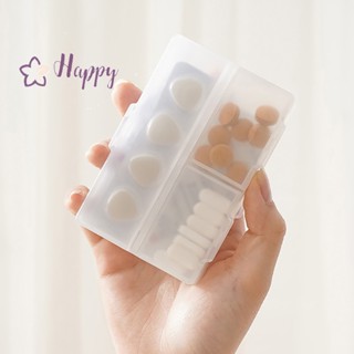 &lt;Happybay&gt; กล่องยาวิตามิน 4 ช่อง แบบพกพา กันความชื้น ลดราคา 1 ชิ้น