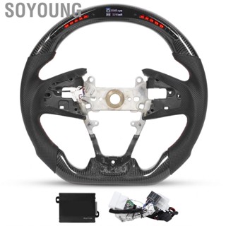 Soyoung Carbon Fiber  Display Shift Lights Steering Wheel Replacement Customizable for Honda Civic FC Type R FK8 2016‑2021 US