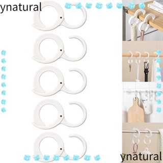 Ynatural ตะขอแขวนการ์ด รูปตัว S อเนกประสงค์ ไม่ต้องเจาะ 5 ชิ้น