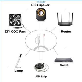 Steady สายเคเบิล USB C 5V 2A USB Type C ตัวผู้ เป็น 2 Pin