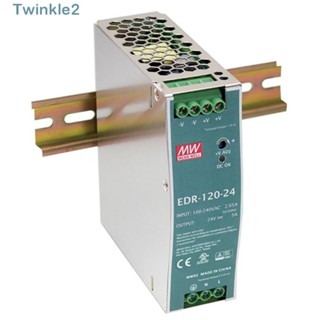 Twinkle รางพาวเวอร์ซัพพลายเดี่ยว 120W สีเงิน EDR-120-24 24V 5A DIN