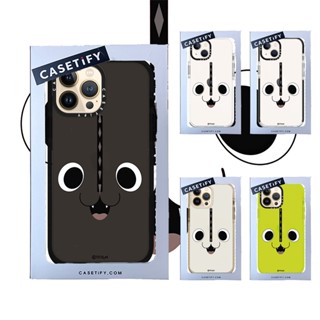 Casetify X เคสโทรศัพท์มือถือ TPU นิ่ม แบบใส ลายเลื่อยยนต์ Pochita Happy Black Beige Neon Yellow Black White Edge สําหรับ IPhone 14 13 12 11 Pro MAX Mini XS MAX XR X SE 6 6S 7 8 Plus