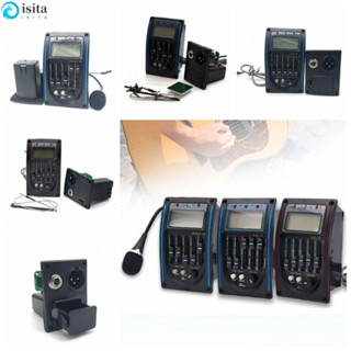 Isita พรีแอมป์กีตาร์โปร่ง EQ Equalizer EQ Preamp, Preamp EQ Digital Blend LC-5/4 พร้อม LCD Tuner Band Guitar