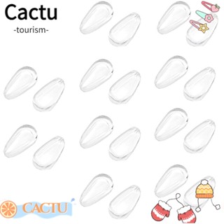 Cactu แผ่นรองจมูก แบบใส สไตล์เรโทร สําหรับซ่อมแซมแว่นตา 10 คู่