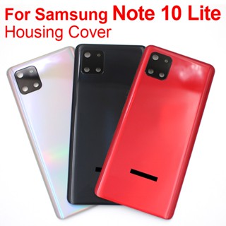 ของแท้ เคสแบตเตอรี่กระจก พร้อมเลนส์กล้อง แบบเปลี่ยน สําหรับ Samsung Galaxy Note 10 Lite N770F DS N770