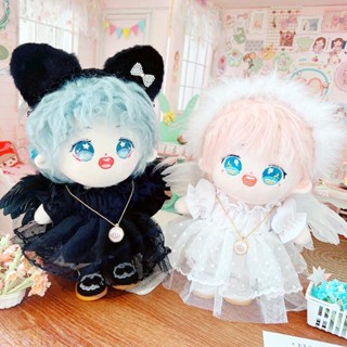 Cheap White Angel Dress Black Devil Clothes 20cm Set 20cm Doll Clothes Star Cotton Doll