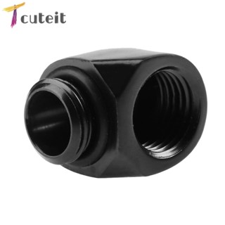 Tcuteit อะแดปเตอร์ข้อศอกเกลียว G1/4 สําหรับท่อน้ําหล่อเย็น PC