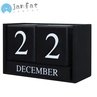 Janfat ปฏิทินตั้งโต๊ะ แบบไม้ สีดํา เหมาะกับของขวัญ สําหรับผู้หญิง