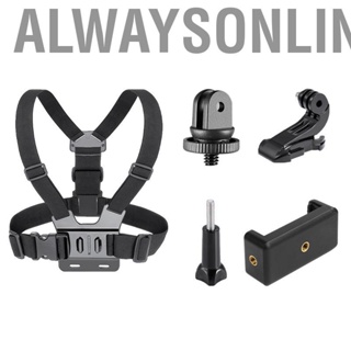 Alwaysonline Cameras  Harness Set Length Adjustable Breathable Elastic 5 in 1 Smartphone Mount for Sports