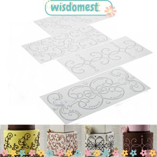 Wisdomest แผ่นใส ตกแต่งขอบเค้ก DIY 4 ชิ้น / ชุด