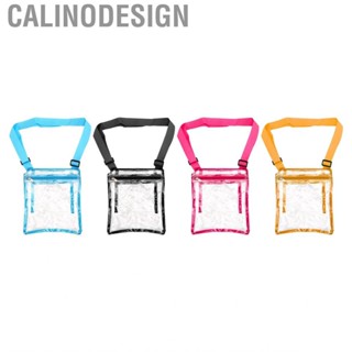 Calinodesign Transparent Purse  Breathable Mesh Strap  PVC Adjustable Clear Bag Convenient for Travel Music Festival