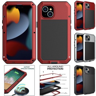 เคสโลหะ กันน้ํา กันกระแทก และฝาครอบหน้าจอ สําหรับ iPhone 15 Pro Max Plus Life