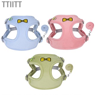 Ttiitt Small Dog Harness  Reflective Exquisite Embroidery for Outgoing