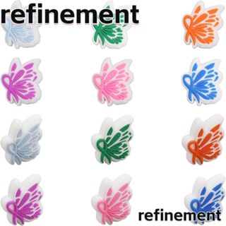 Refinement ลูกปัดซิลิโคน รูปผีเสื้อน่ารัก 1.06*0.98 นิ้ว 12 ชิ้น DIY