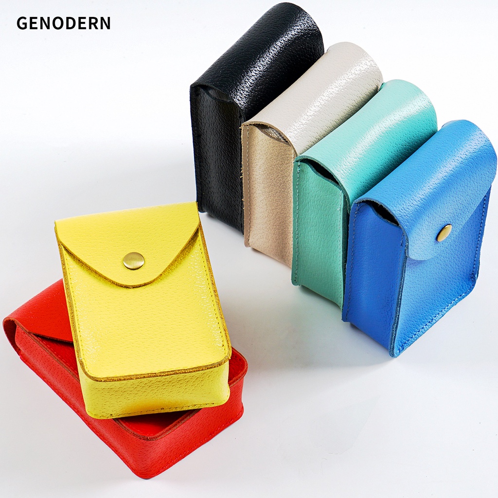 Genodern กระเป๋าหนังวัวชั้นแรก เก็บของจิปาถะ ราคาถูก Shopee Lazada