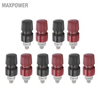 Maxpower 5 ชุด M8 Binding Post วิศวกรรมพลาสติกทองเหลืองชุบนิกเกิลอินเวอร์เตอร์ Terminal สำหรับเครื่องเชื่อม