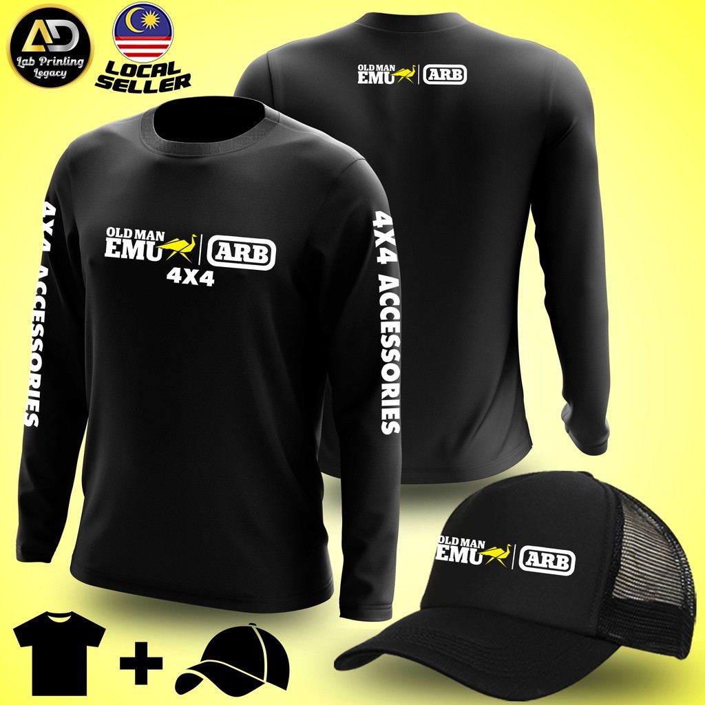 Arb Oldman Emu ชุดเสื้อยืดและหมวกสําหรับ Triton Navara Dmax Hilux Defender Pajero Ford Raptor Wildtr