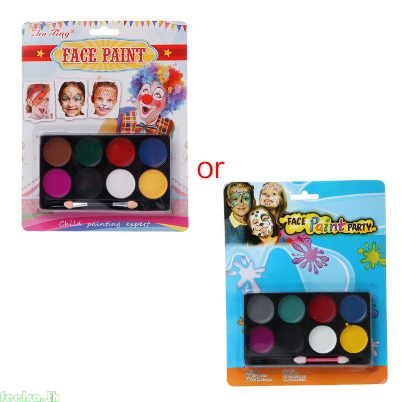 Feela 8 สี Body Face Paint ชุดเด็กชายหญิงเทศกาล Face Art ภาพวาดอุปกรณ์สําหรับเด็กเล็กเด็กวัยหัดเดินน่ารัก Pho