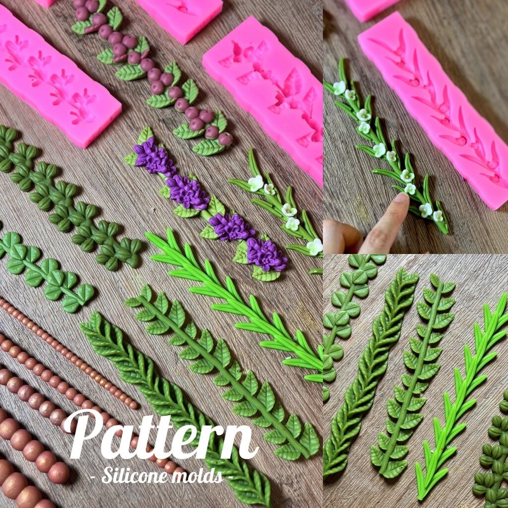 รวมแม่พิมพ์ขนม เส้นตกแต่ง เส้น ใบไม้ ตกแต่งหน้าเค้ก