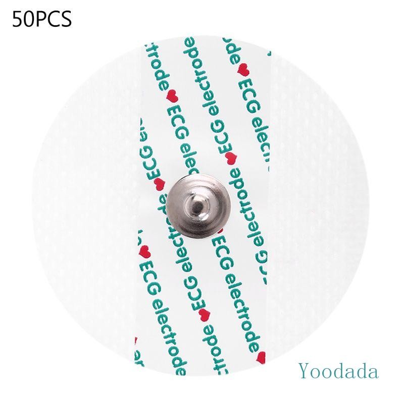 Yoo แผ่นอิเล็กโทรดแบบใช้แล้วทิ้ง 50 ชิ้นสําหรับ ECG EKG Heart Monitor อิเล็กโทรดไม่ทอ