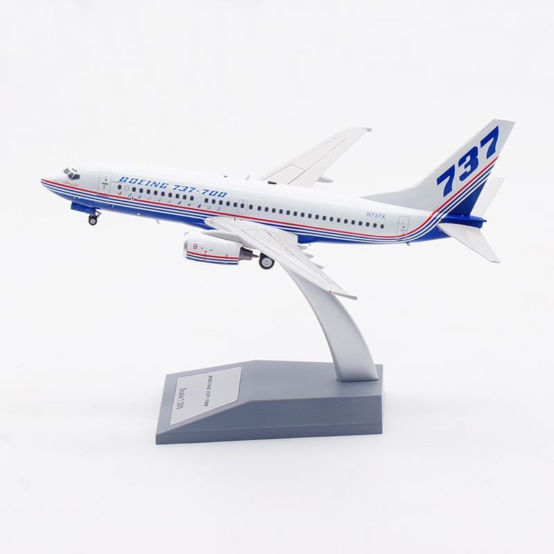 Inflight 1: 200 โบอิ้งโรงงานเดิมเคลือบ B737-700 N737X วัสดุโลหะผสมเครื่องบินรุ่น