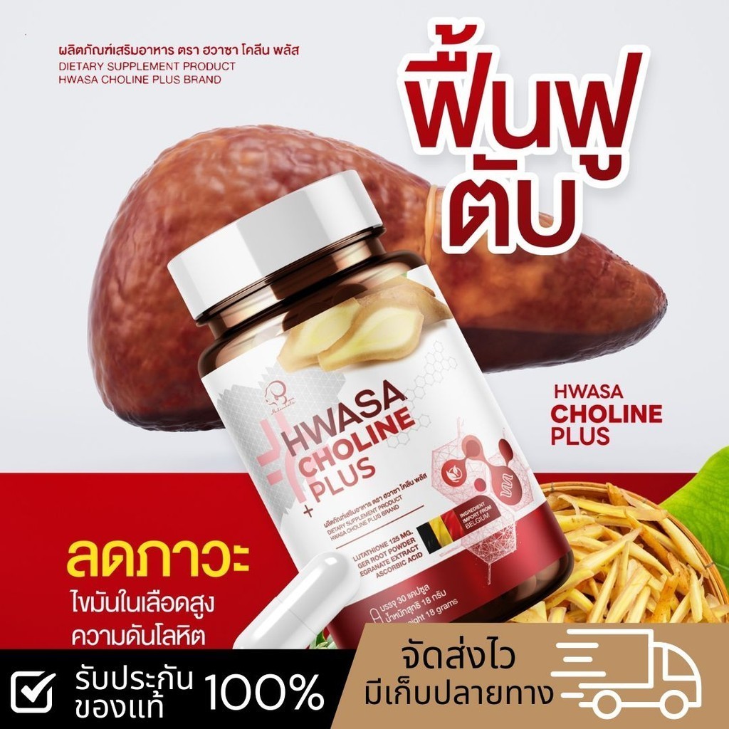HWASA Choline Plus (บำรุงตับ) 18 g คอลลาเจนสำหรับบำรุงตับ ของแท้จากเกาหลี โปรพิเศษ 1แถม1