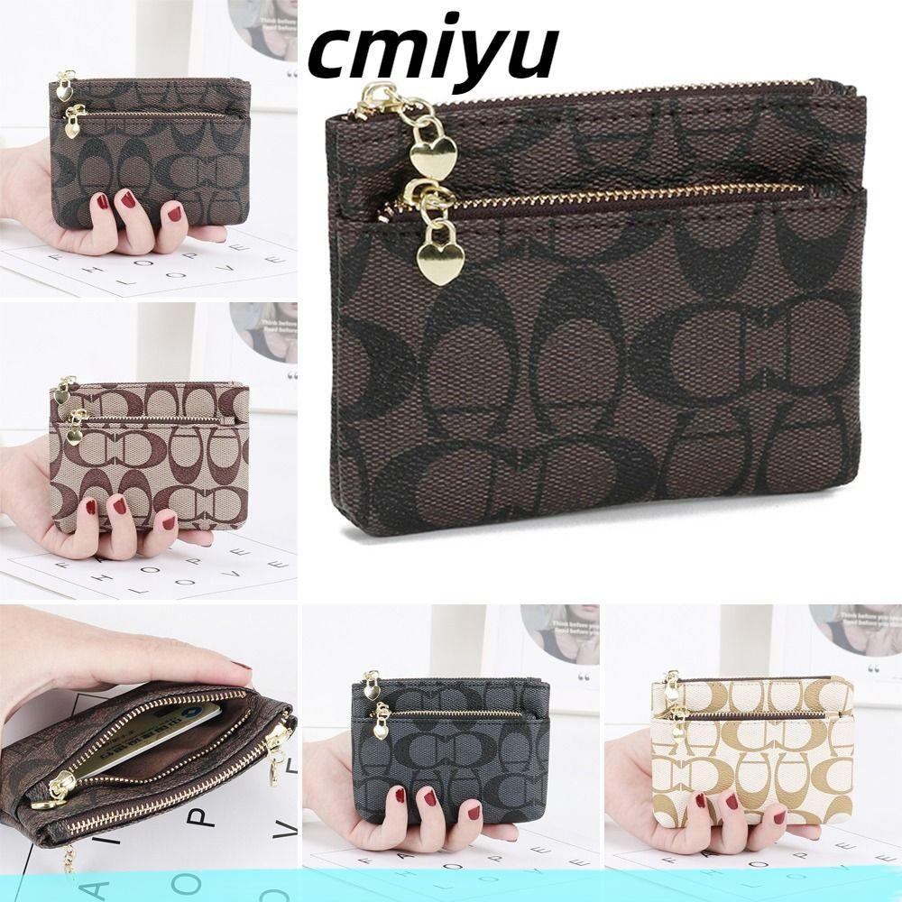 Cmiyu 1 ชิ้นถุงเก็บลิปสติก,กระเป๋ากุญแจกระเป๋าใส่เหรียญมือถือ,ซิปเรียบง่ายหนังกระเป๋าเงินเหรียญย้อนยุคสําหรับสาว