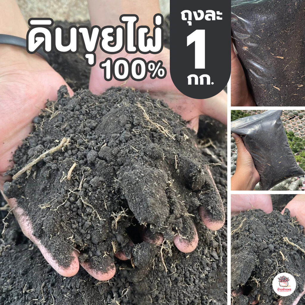 [ 1 กก. ] ดินขุยไผ่ 100% ส่วนผสมดินปลูกแคคตัส&ไม้อวบน้ำ