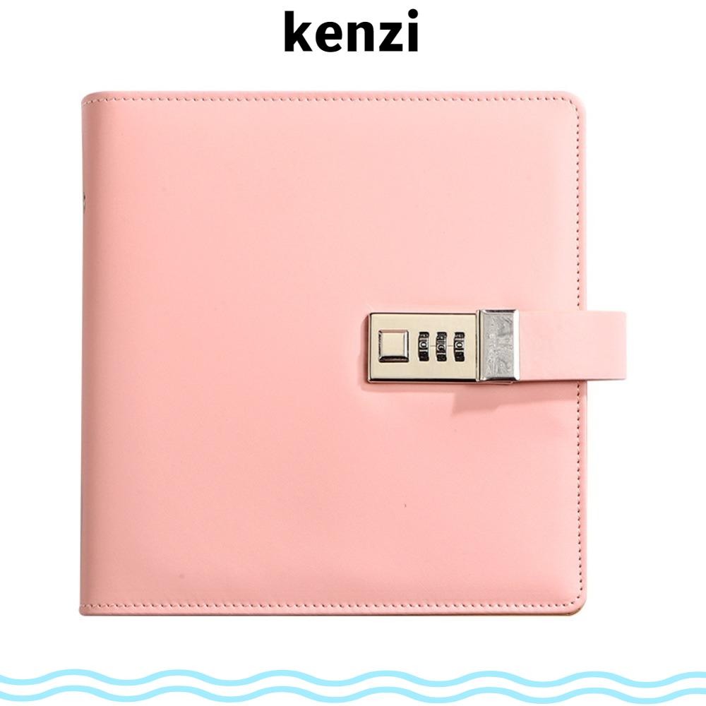 Kenzi 100 ซองประหยัดเงิน Challenge, รหัสผ่านล็อคสมุดออมเงินคู่, มัลติฟังก์ชั่น PU ความจุขนาดใหญ่กันน้ํา Budget Binder Saving Challenge การวางแผนทางการเงิน