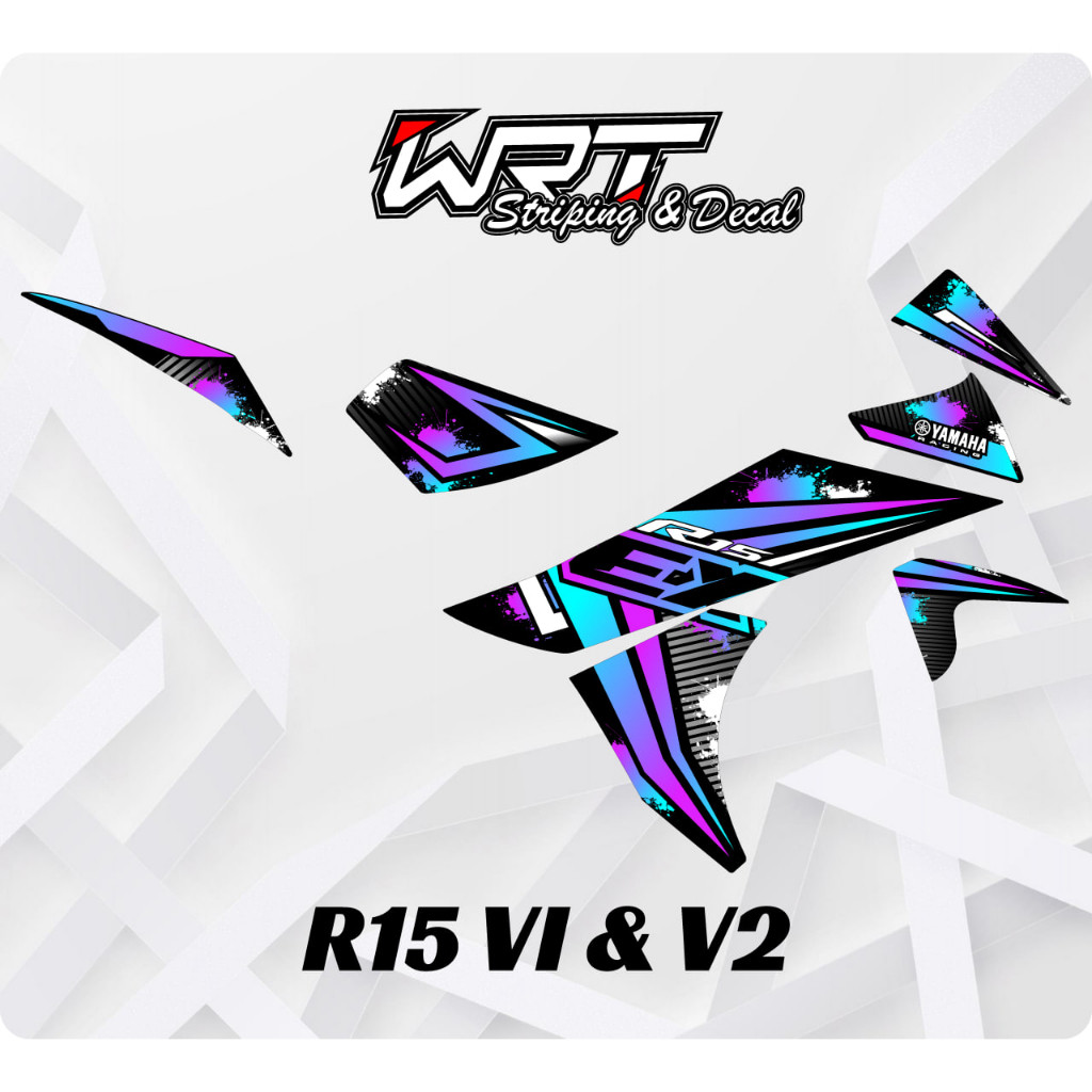 R15 Striping - R15 Decal - R15 Transparent Sticker - R15 Rainbow Sticker (V1 และ V2)